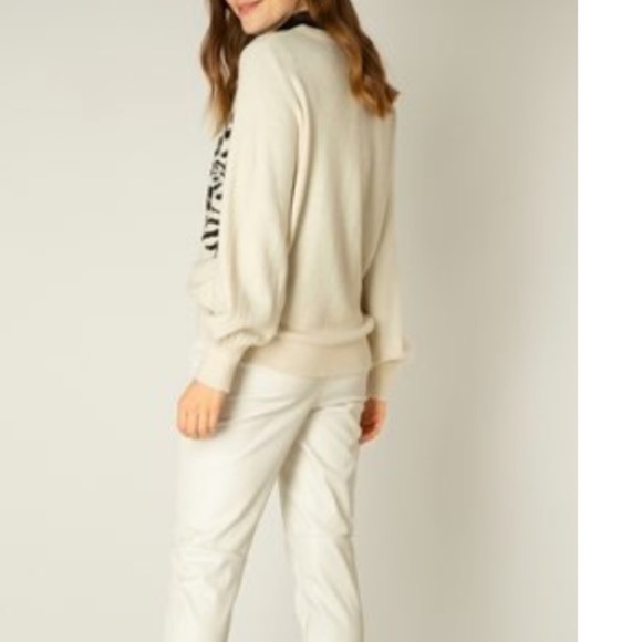 Yest Balloon Sleeve, Animal Print Crew Neck Knit Sweater Multiple Sizes … - Picture 3 of 10